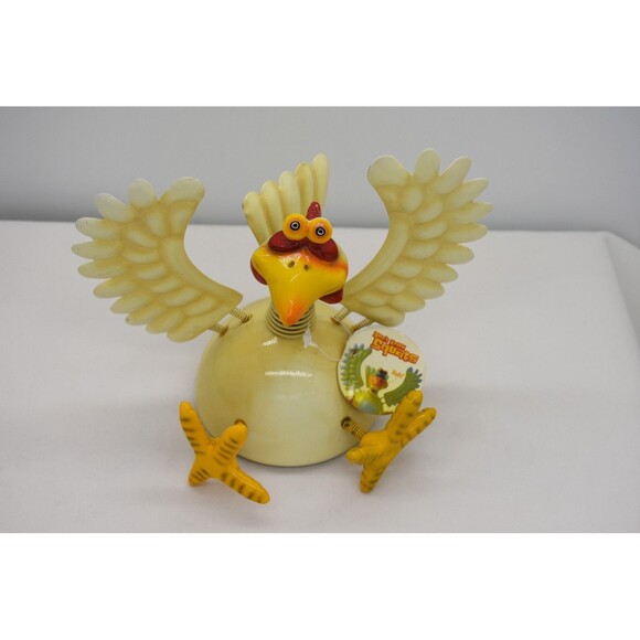 Tim Twinkler Animal Wobblers Don't Know Squats Yellow Metal Chicken - Picture 1 of 4